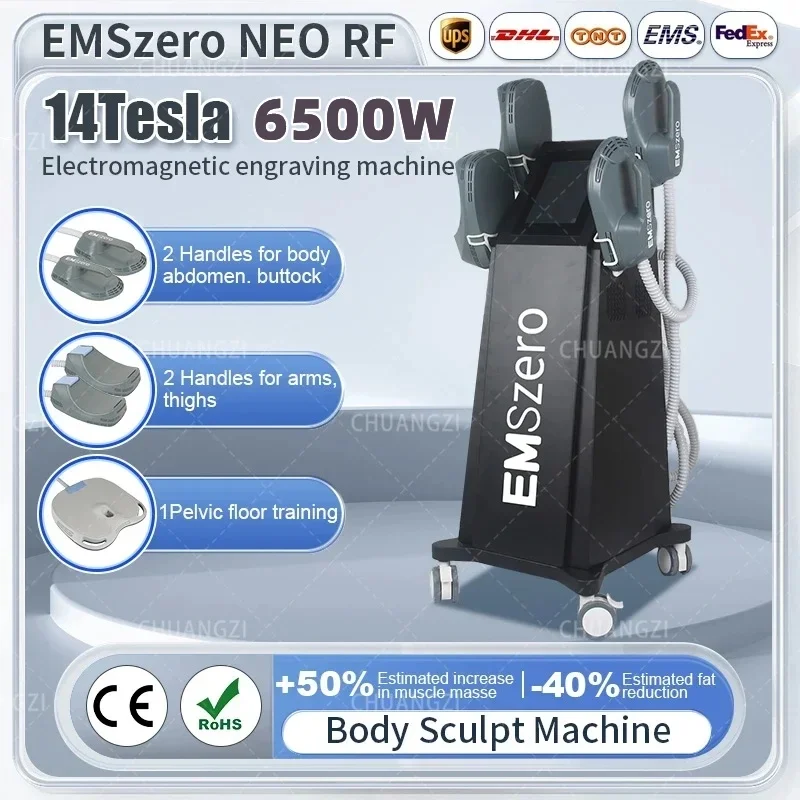 EMSslim New Slimming Machine EMSzero Hiemt Nova Body Sculpture EMS Pelvic Muscle Stimulation Device hiemt emszero muscle stimulate 6500w professional fat reduction equipment 5 handle body shaping neo rf slimming machine