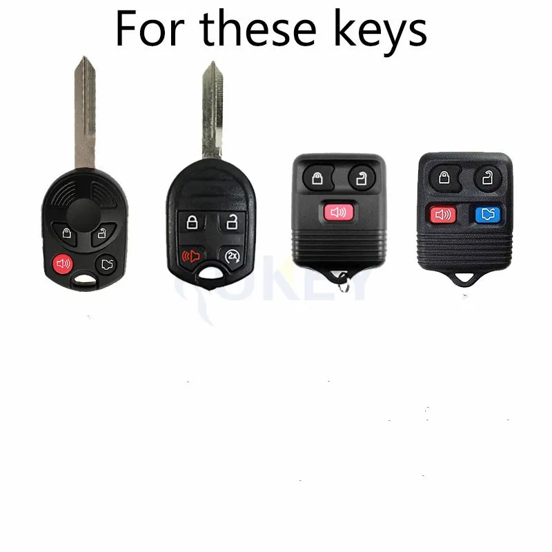 Silicone Car Key Case For Ford Focus Fusion Fiesta Ranger KA Kuga C-Max S-Max Galaxy Mondeo Escape Remote Fob Cover