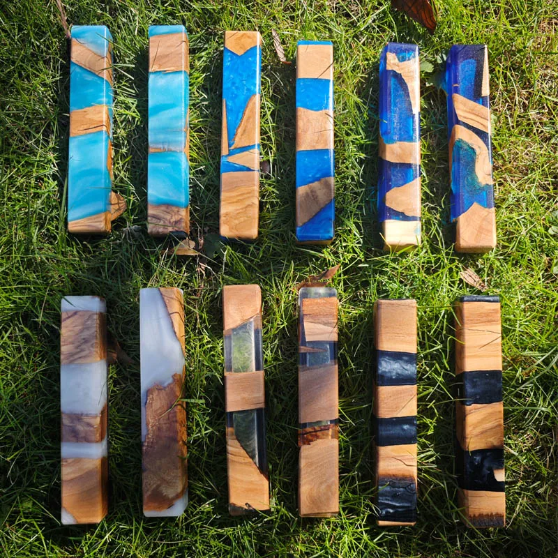 Mezuzah Case for Door, Handcrafted Resin and Olive Wood Mezzuza with Hebrew Shin Judaica Door Mezuzah Case Suit for 4inch Scroll