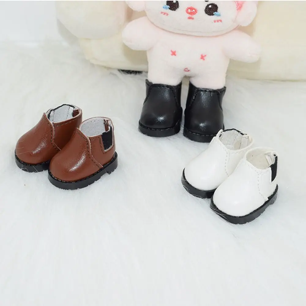 10cm/20cm Cotton Doll Leather Shoes Clothes Accessories Dolls Casual Wear Shoes Fashion Leather Boots DIY Doll Gift Toys image 2