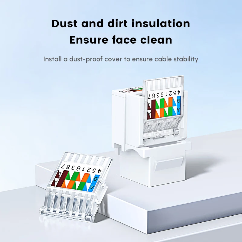 UGREEN Cat6 ツールレス RJ45 キーストーンジャック、パンチダウンツール不要のモジュールカプラー、ホワイト