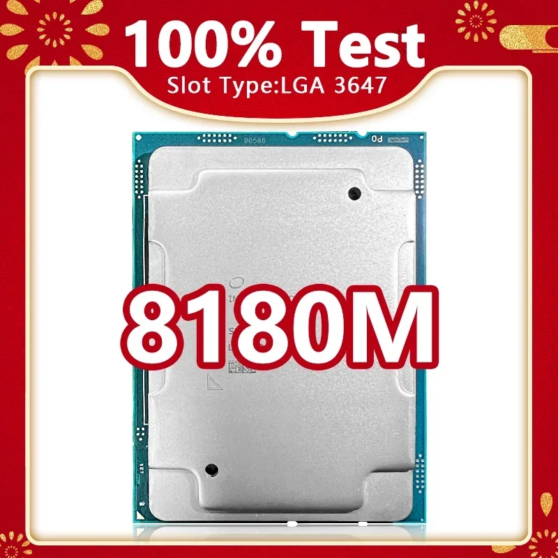 CPU8180M SR37T 28 Core 56 Thread 2.5GHz 38.5MB 205W LGA 3647, Suitable for C621 Server Motherboard 8180M