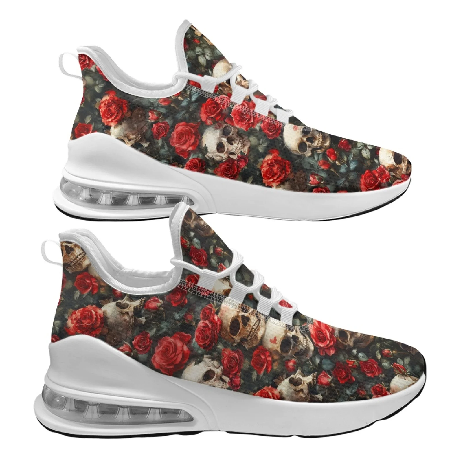 PENSTROLL Skull Red Roses Lightweight Sports Shoes for Women Training Mesh & EVA Hiking Shoes Women's Running Shoes - view 5