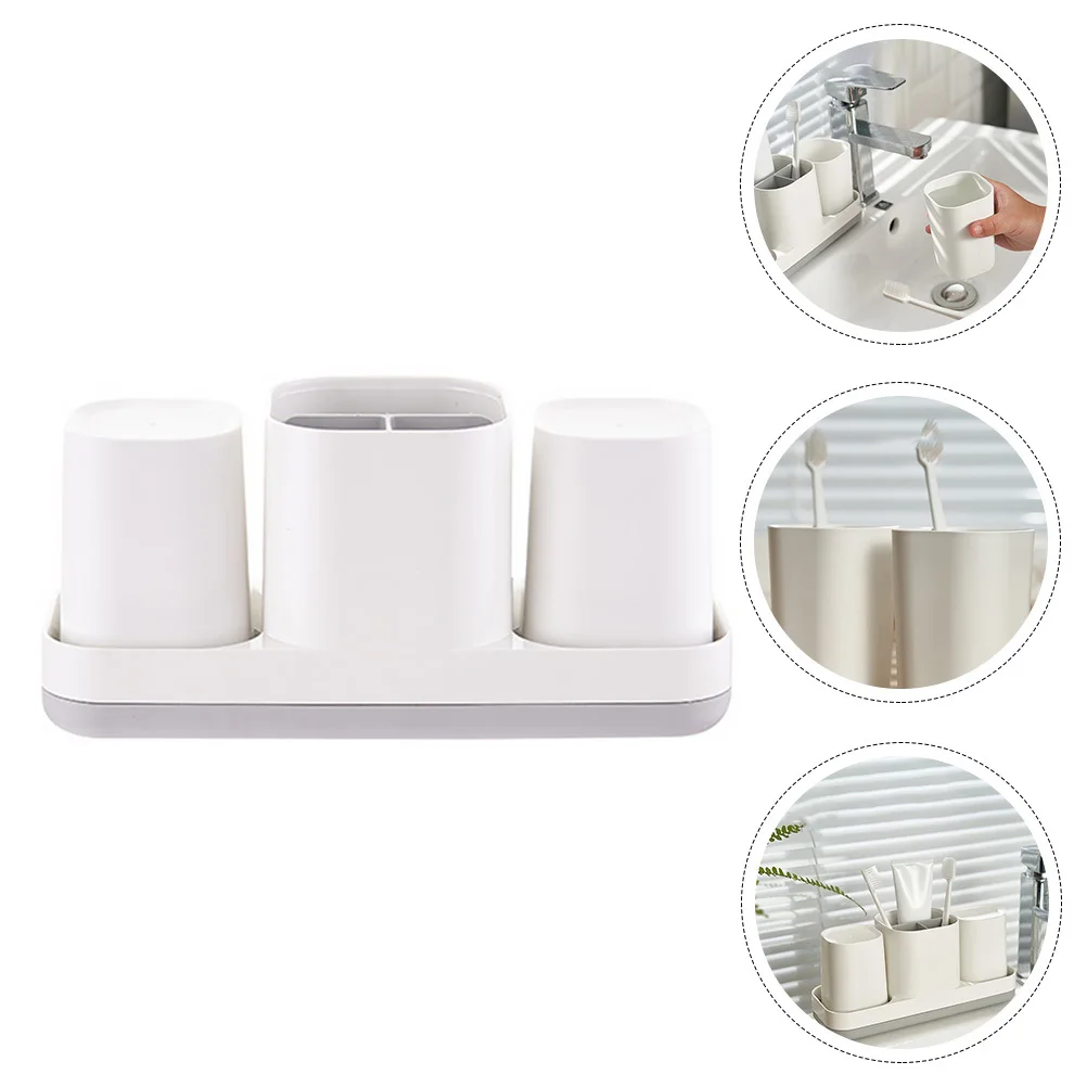 

1pc Toothbrush Holder White Simple Design For Electric Toothbrush Storage Rack Bathroom Toiletry Organizer Cup Stand