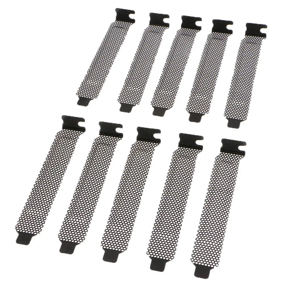 

10x PC Metal PCI Slot Back Plate Cover Dust Filter Case Blackplate Expansion
