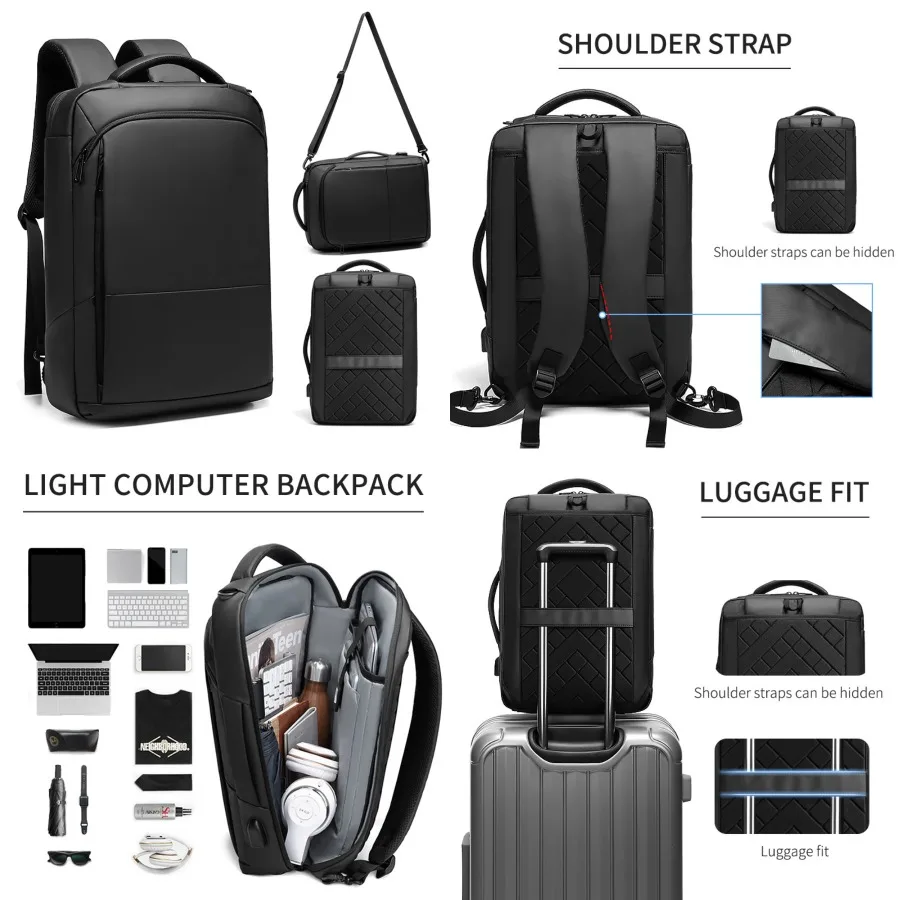 

【New style】Guangzhou luggage thin computer backpack portable shoulder bag backpack multifunctional waterproof and light commuti