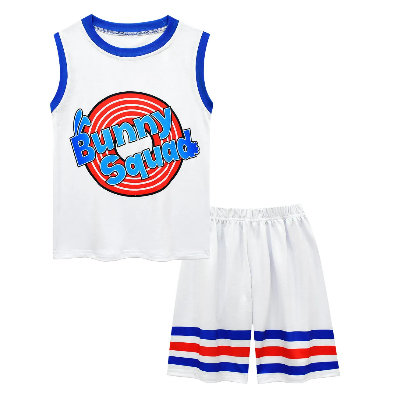 Jungen & Mädchen Space Jam 2 Tune Squad Basketball Trikot Set-Kinder Sport Cosplay Weste & Shorts Trainings anzug Uniform