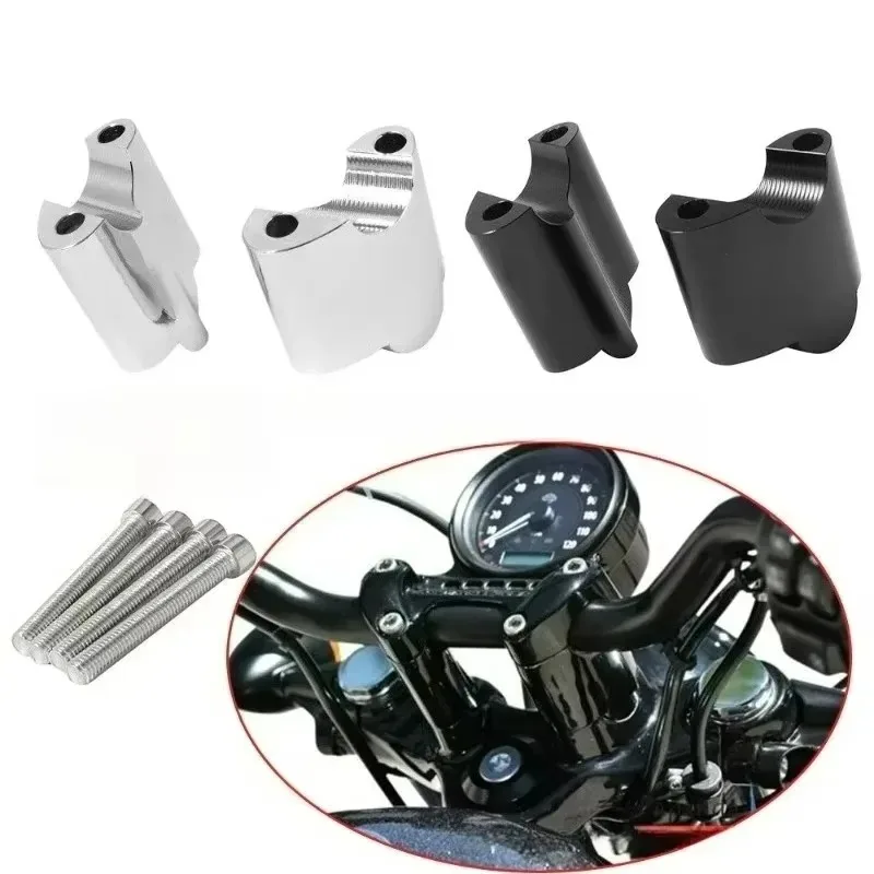 

Uiz Motorcycle Handlebar Risers for For Sportster XL1200X 48 1200 10-17 Black/Chrome Motorcycle Handlebar Riser Bar Mount