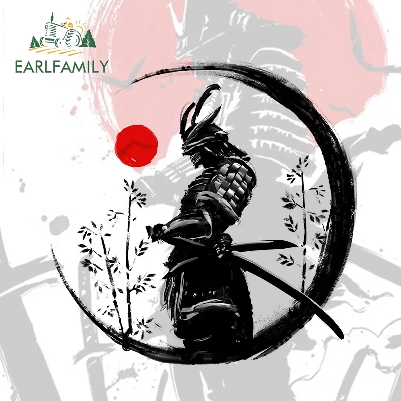 EARLFAMILY 13cm  for Samurai Warrior Car Assessoires Sticker Scratch-Proof Sunscreen Decor Camper Windows Graffiti Decal