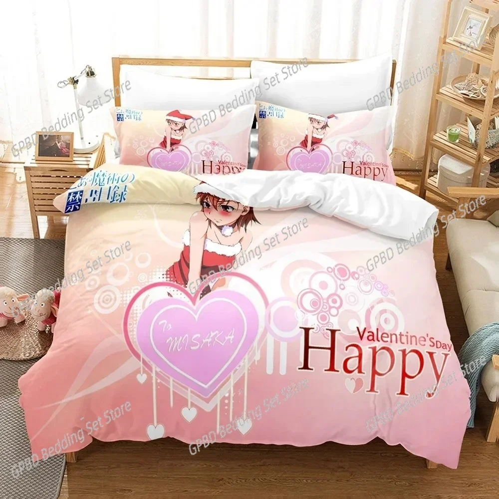 Anime A Certain Magical Index 3D NEW Duvet Cover Pillowcase Bedding Set Adult Boy Girl Bedroom Decoration Children Double Large
