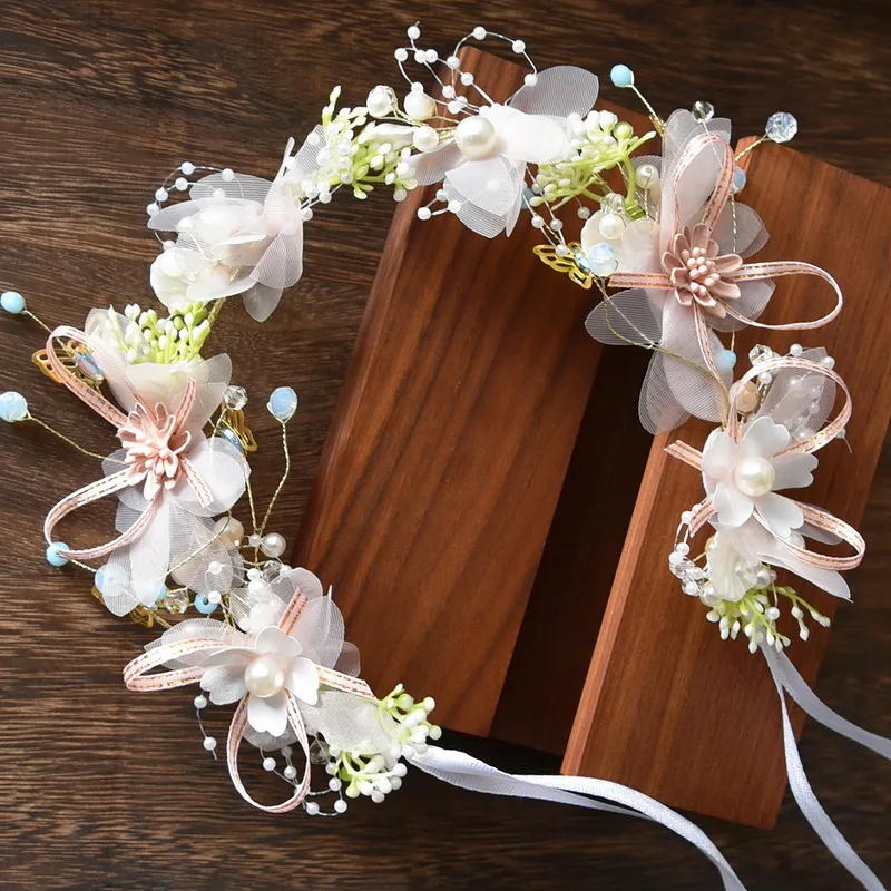 Wald Fee Stil Zarte Kinder der Tag Kranz Kinder Mädchen Tochter Geburtstag Neue Jahr Geschenk Begünstigt Hochzeit Kopfschmuck – Detail 1