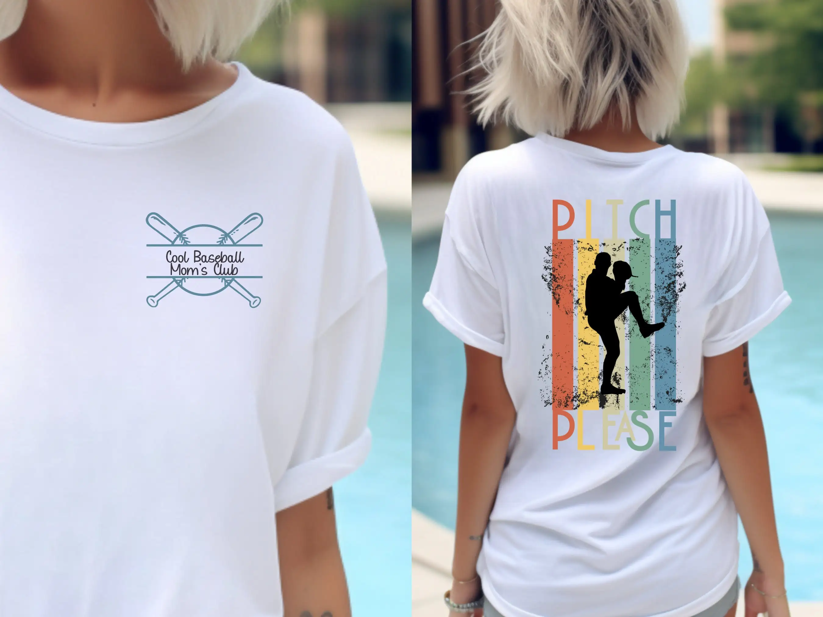 Pitch Please T Shirt Baseball sweaT for Mom Cool Mom's Club Funny