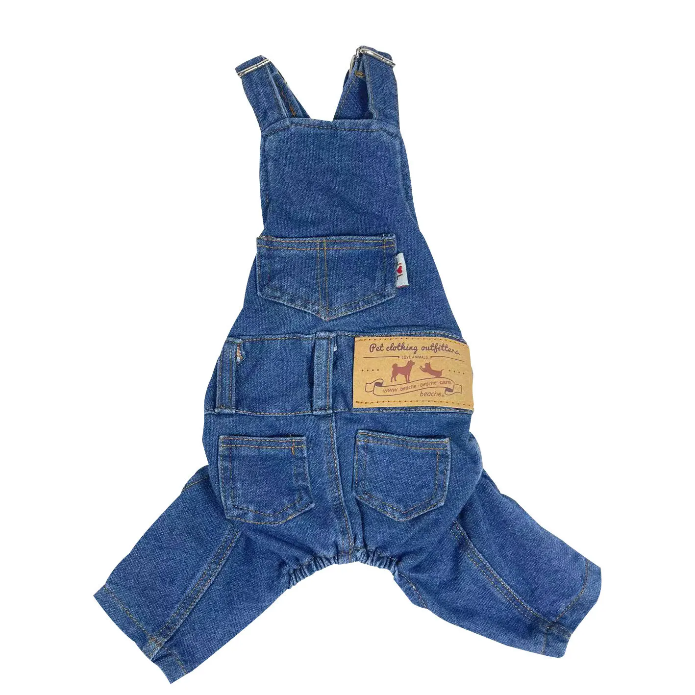 Fashion Pet Jean Overalls for Dogs Soft Denim French Bulldog Apparel Puppy Costumes for Small Medium Dogs Jeans Shirt Pant Sets