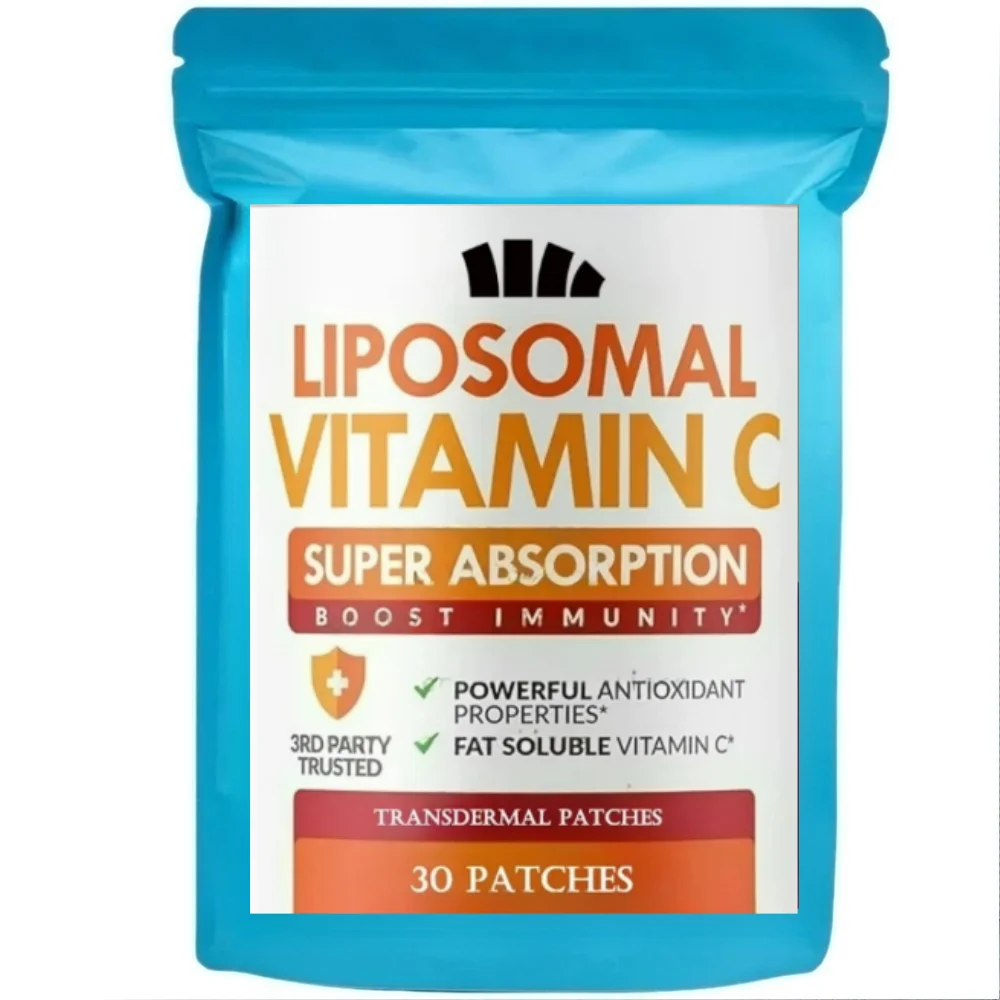 Liposomal Vitamin C Patches - High Absorption, Immune System & Collagen Booster,mmunity Support Ascorbic Acid - 30 Patches.