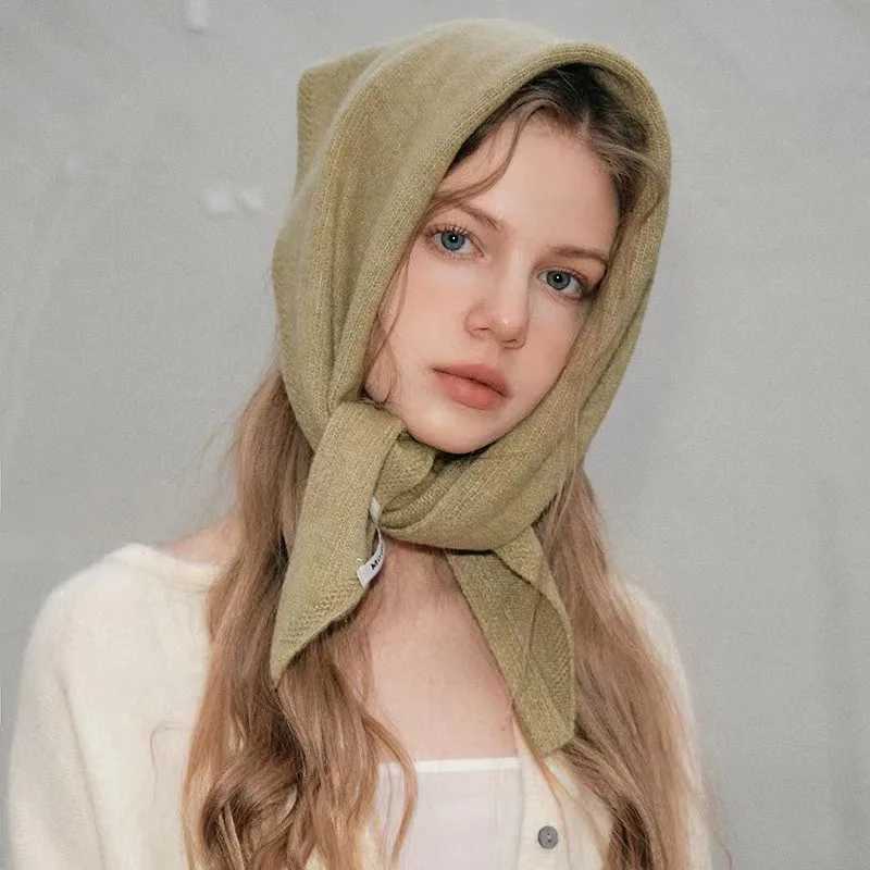 Женский шарф из смеси шерсти осень-зима 2025