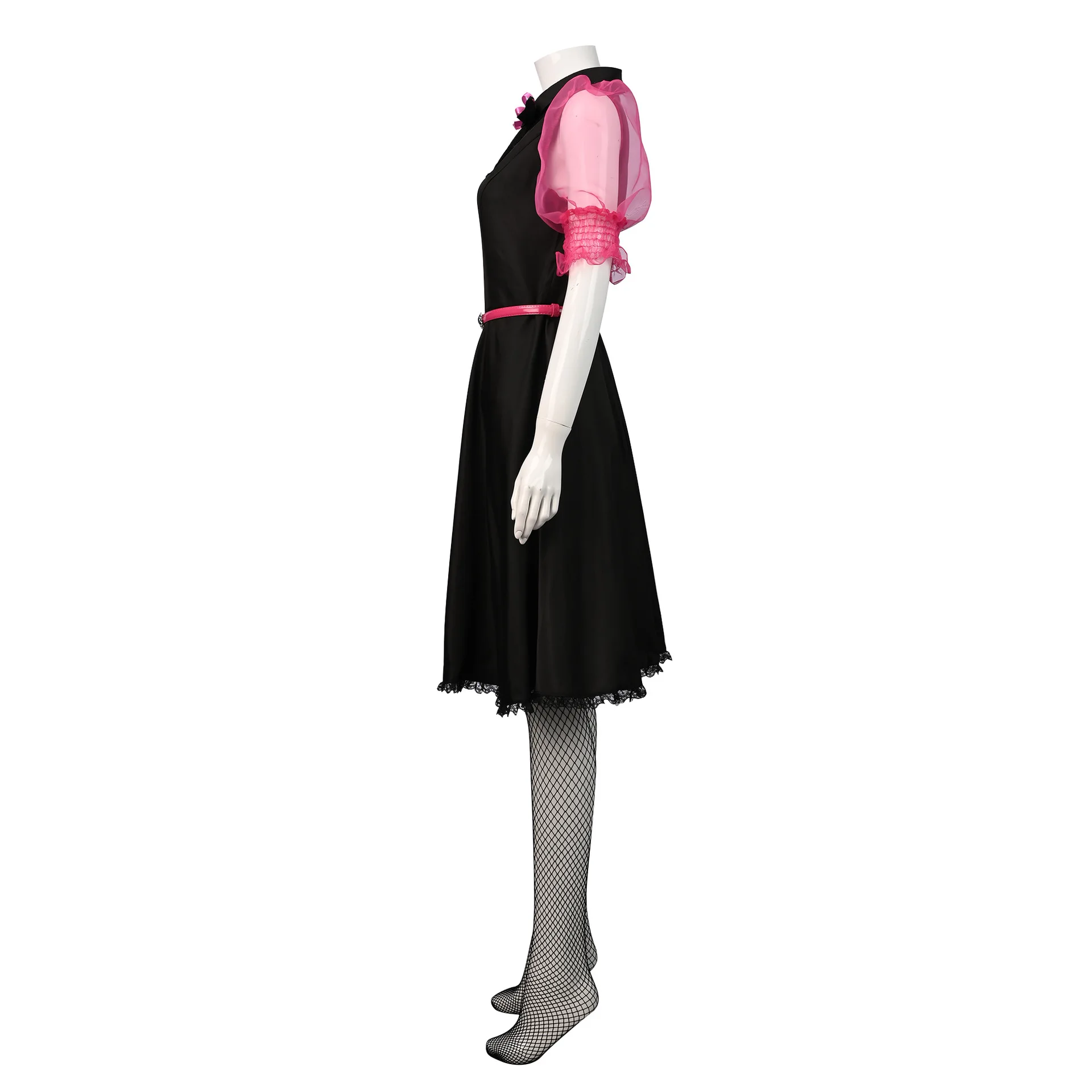 영화 괴물 코스프레 라이브 드레스 높은 소녀 Draculaura 코스프레 의상 가발 핑크 드레스 할로윈 여성 멋진 롤 플레잉 복장