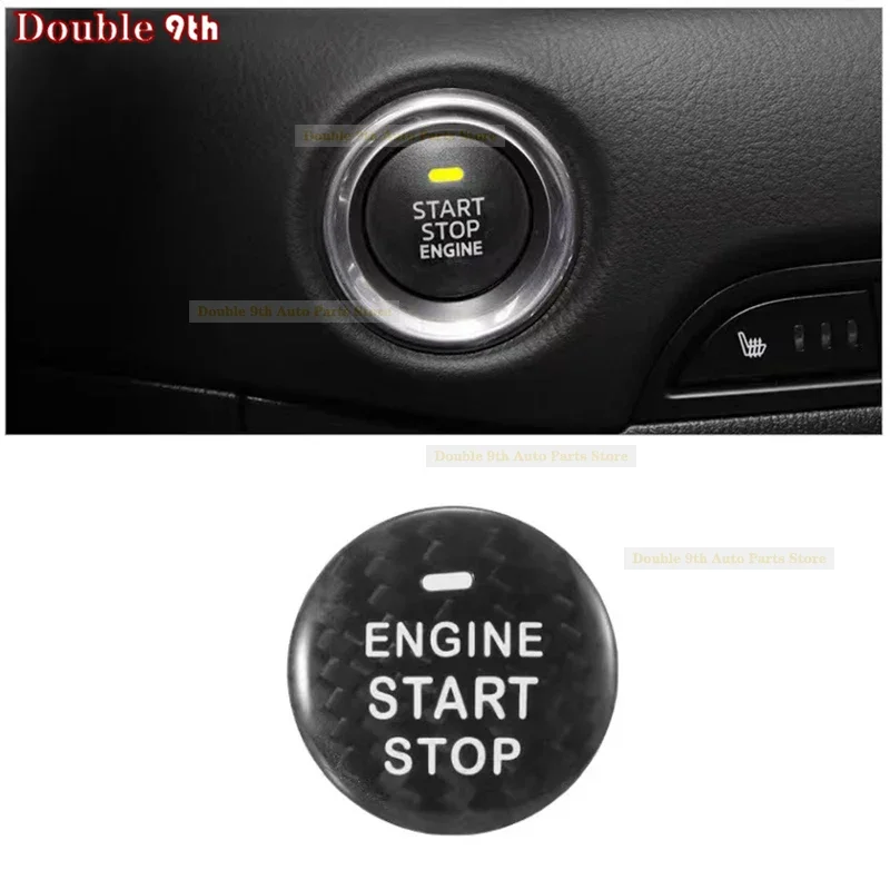 Carbon Fiber One-Click Start Up Engine Button Decoration Stickers For Mazda 2 3 6 CX3 CX4 CX5 CX7 CX9 CX30 RX8 MX5 MX3 MS MP