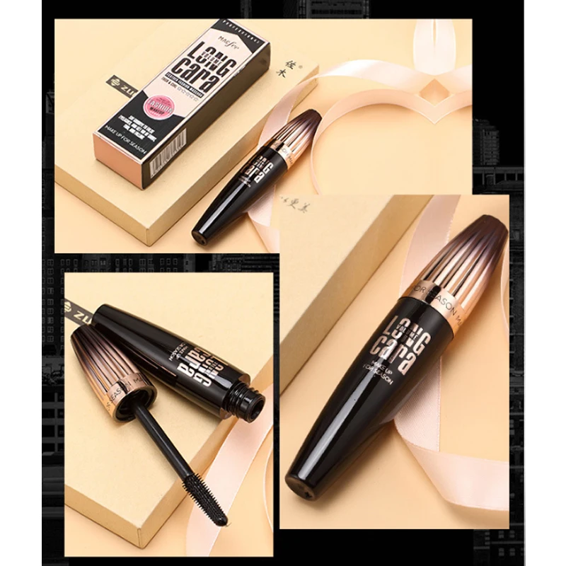 1Pc 4D Seide Faser Lash Mascara Schwarz Wimpern Verlängerung Mascara Schönheit Dick Augen Wimpern Curler Kosmetische Wasserdicht Mascara