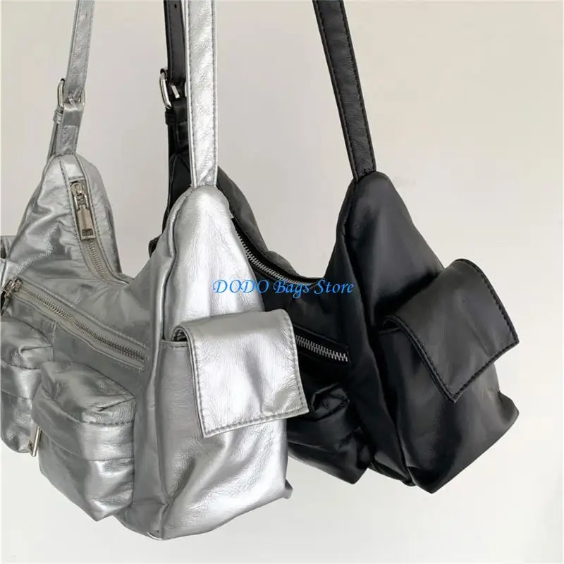 

E8FB Элегантная кожаная сумка из кожи PU для женщин и девочек современные сумки по кроссу, предлагающие достаточно места и