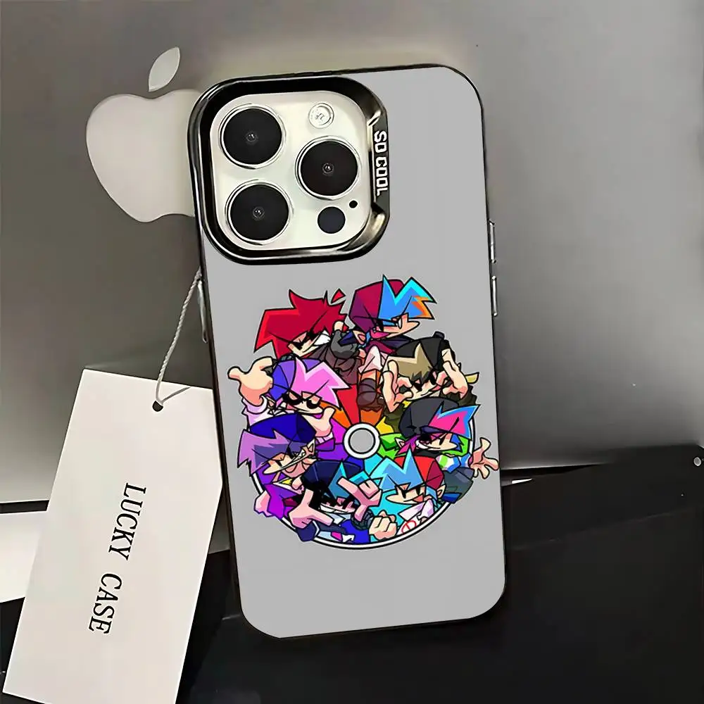 Game F-Friday Night Funkin Phone Case For iPhone 16,15,14,13,12,11,Pro,XS,Max,Plus,Mini,SE Black Candy Matte Shockproof Cover