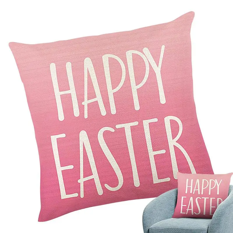 Easter Pillow Covers 45x45cm Decorative Soft and Cozy Spring Bunny and Egg Holiday Cushion Case Couch Pillow Covers Pillow Decor