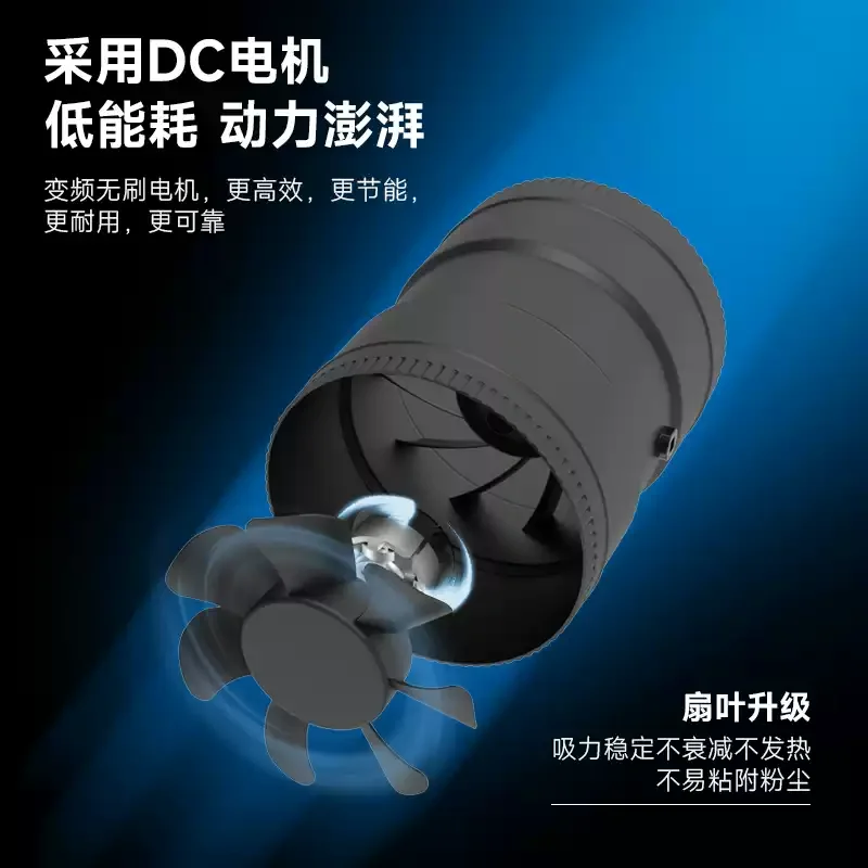 Ventilation Equipment, 24V Brushless DC Variable Frequency Duct Exhaust Fan, 3/4/6 Inch Silent Small Air Extractor