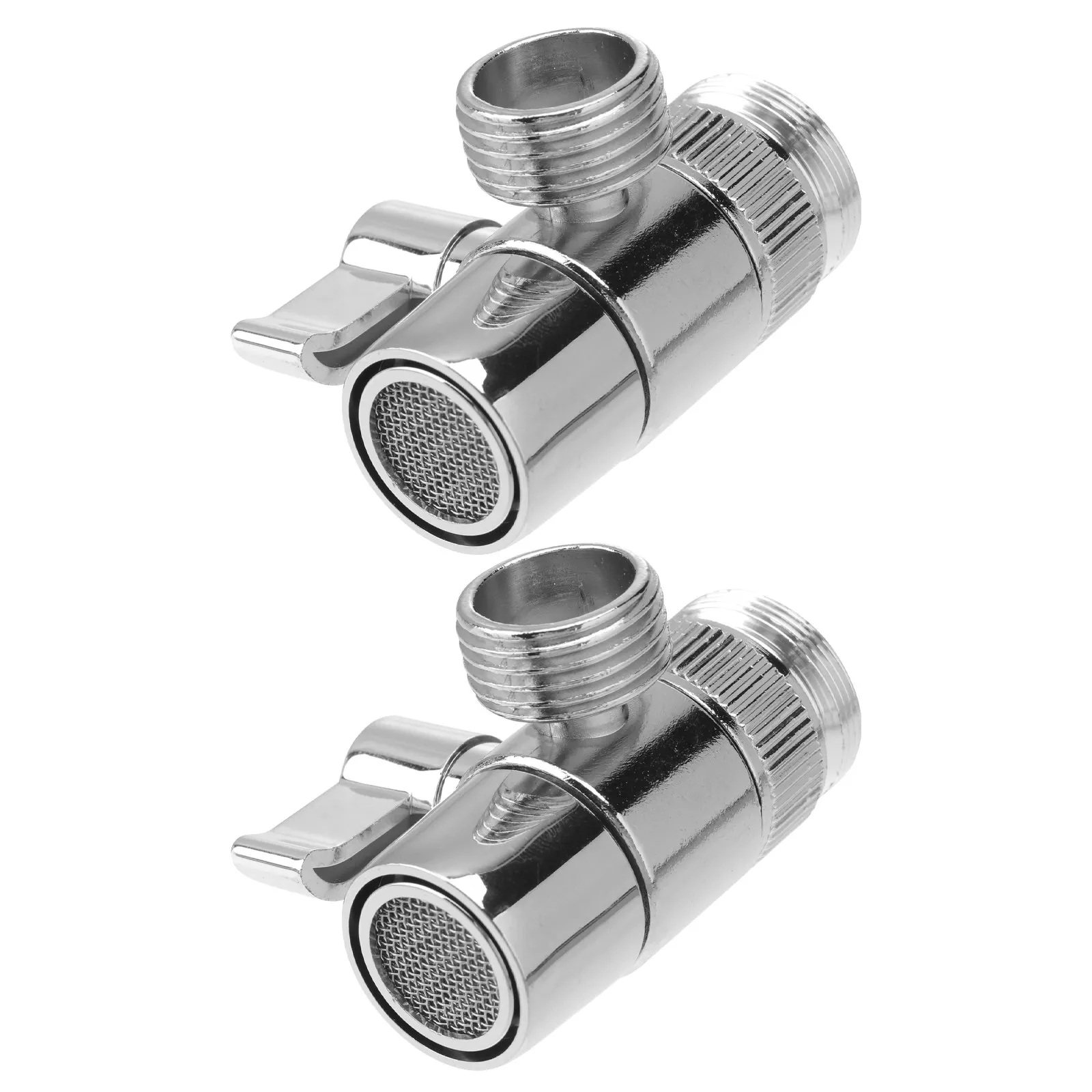 

2pcs Zinc 3-Way Shower Faucet Diverter Valve Diverter Valve Faucet Water Splitter Bathroom Supplies