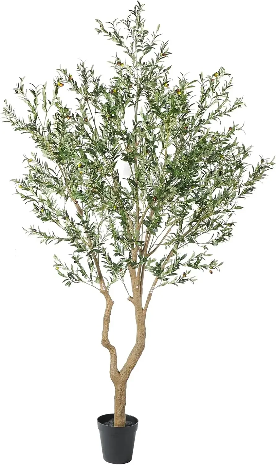 Tall Faux Olive Tree，10ft（120in） Realistic Potted Silk Artificial Olive Tree， Fake Olive Trees Indoor