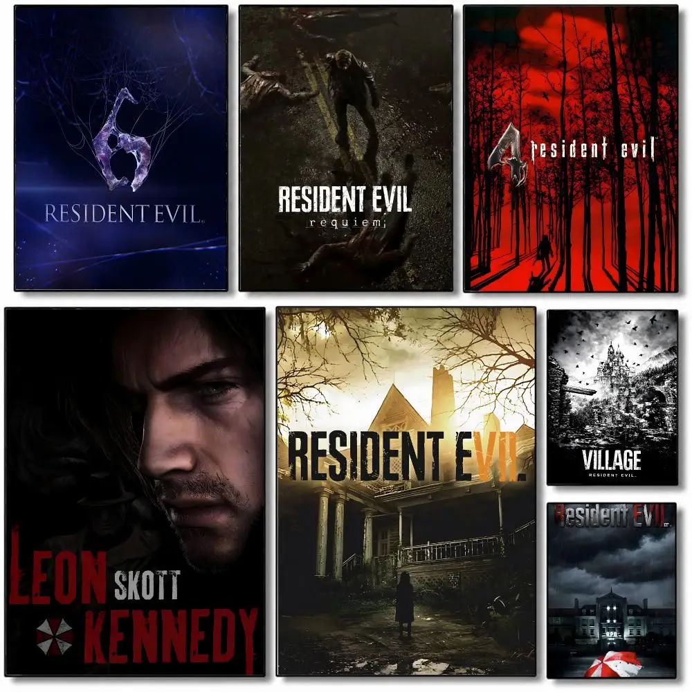 Viral Entertainment R-Resident EvilS Poster Wall Art Painting For Home Room Decoration Bedroom Wall Decor Waterproof Posters