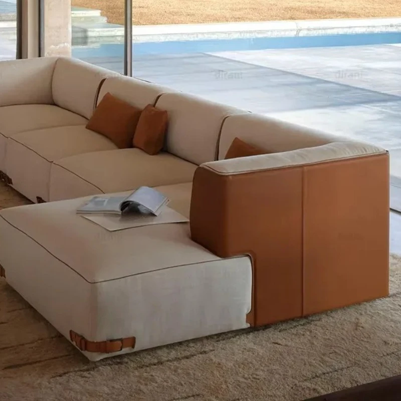 #Residence Penthouse Apartment Boutique Salon Urban Grand Elite Plush Thick Deep Wide Cushion Textured Fabric Upholstered Sofa