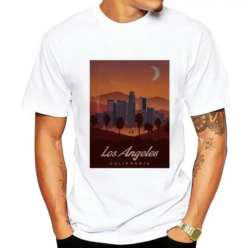 Vintage Postcard Hometown Los Angeles California Retro Aesthetic T Shirt