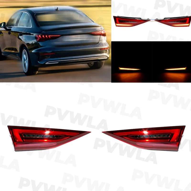 2pcs Left+ Right Side Inside LED Rear Tail light For Audi A3 Sedan 2022 2023 2024  8Y0945307 8Y0945308 Car accessories