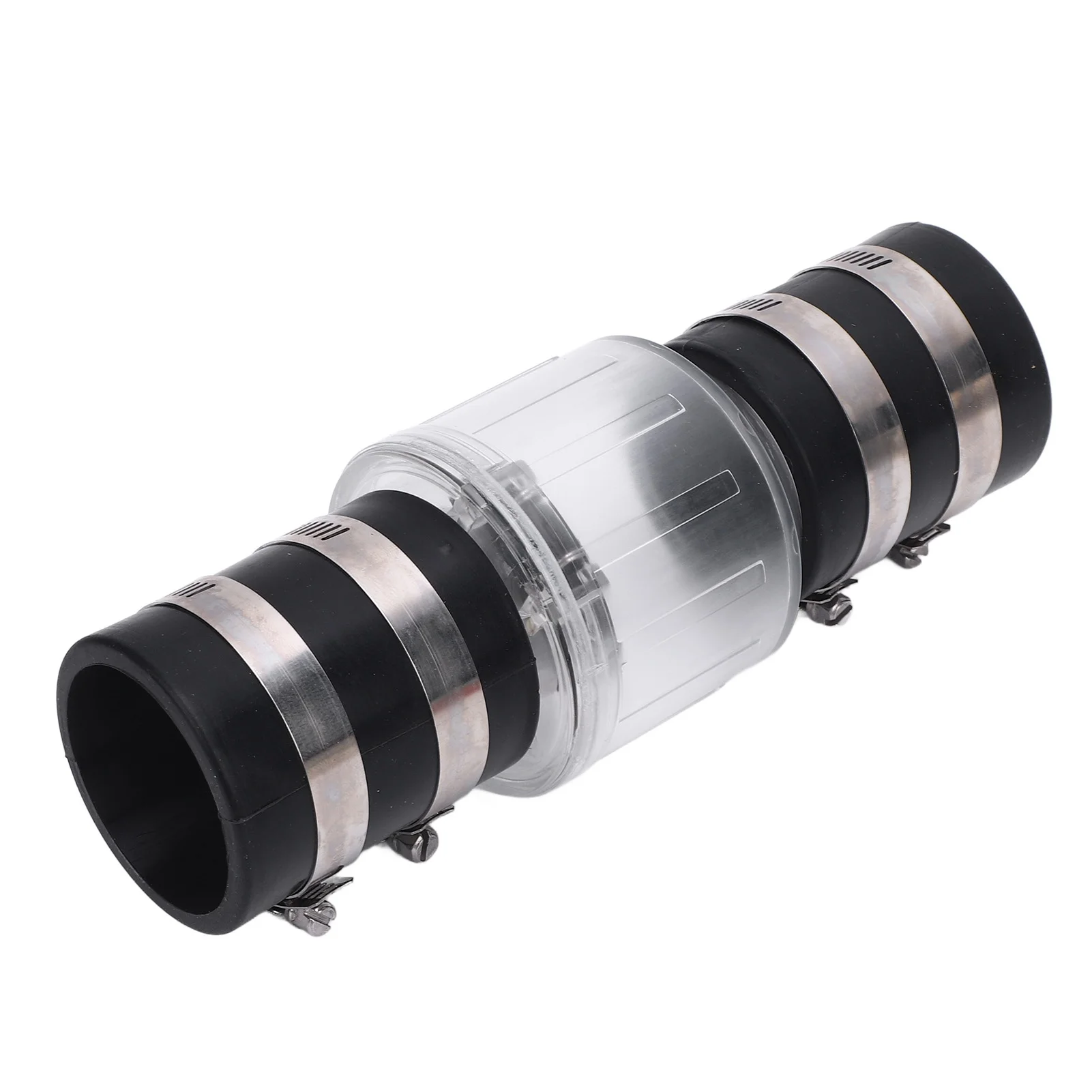 Sump Pump Check Valve Spring Loaded Flapper Quiet Transparent Sewage Pump Check Valve for 1-1/2 Inch Pipe