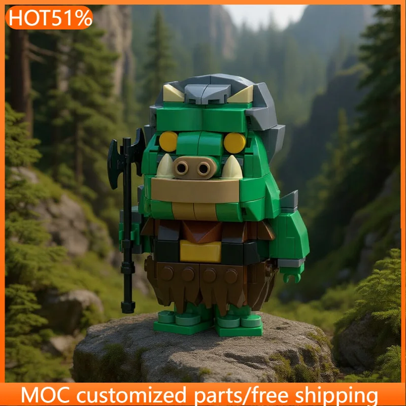 ตัวต่อแบบ Brickheadz จำนวน 192 ชิ้น รูปแบบ Orc Guard ของเล่นตัวต่อแบบโมดูลาร์ ดีไซน์สร้างสรรค์ ของขวัญวันหยุด DIY