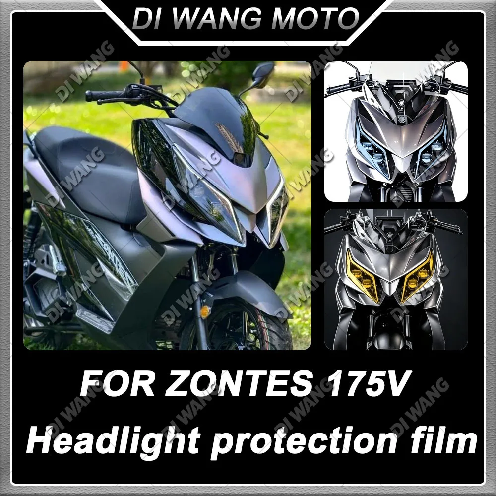 Motorcycle Headlight Protective Sheet Color Headlight Lens Cover Modified Decoration Accessories Fit For ZONTES 175V