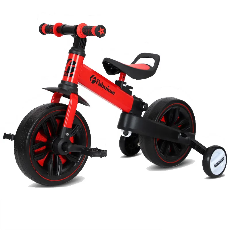 Children's Balanced Bicycle Trolley Three-in-one 2-6-year-old Bicycle Slide Rider Push The Baby Trolley