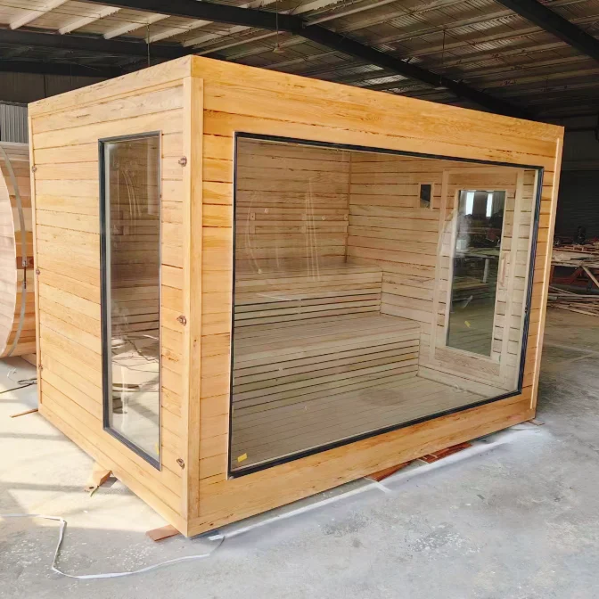 Customized New Products Red Cedar Wooden Harvia Infrared Sauna Dry Steam Heathy Spa Tub Sauna Room