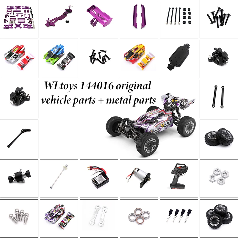 

WLtoys 144016 1/14 RC Car Original Spare Parts Motor Receiver ESC Rocker Arm Steering Cup Differential Transmission Tire Lever