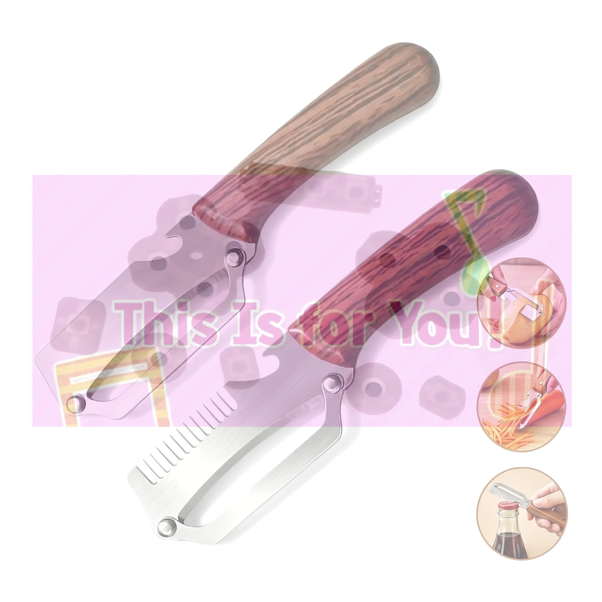 【MA】2-in-1 3-in-1 Multifunctional Vegetable Peeler With Bottle Opener For Peeling And Slicing Fruits Shredding Scallions