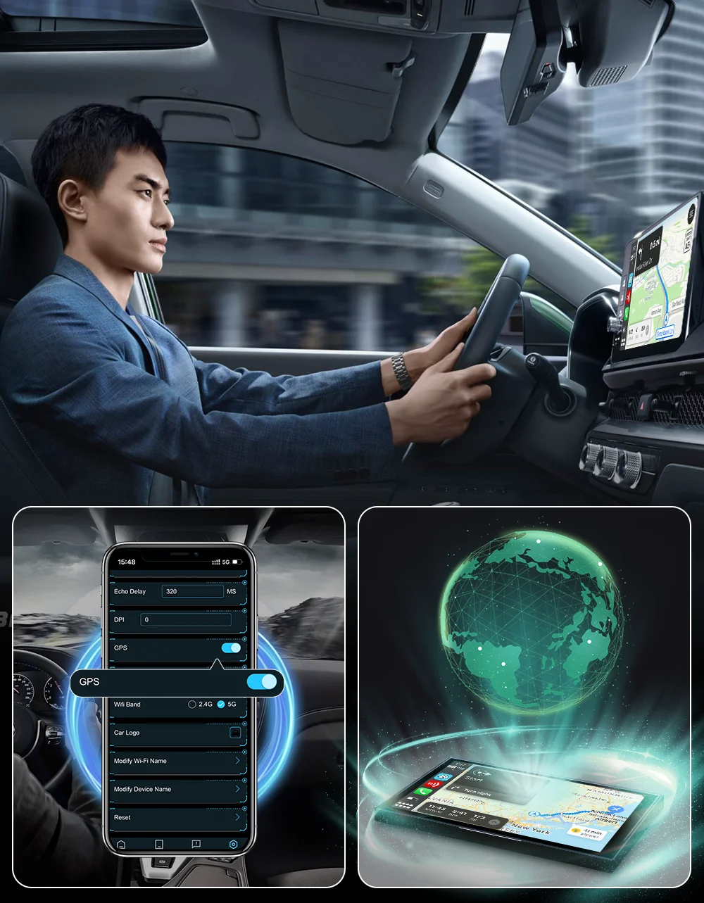 CarlinKit 5.0 2Air CarPlay Wireless Android Auto Adapter für Toyota Mazda Ford VW Peugeot Exeed Skoda KIA Hyundai Chery Haval – Detail 10