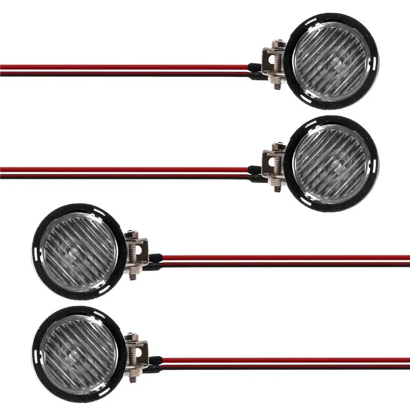 CYGJ-LED Lights Headlights Spotlight For TRX-4 TRX6 Axial SCX10 SCX24 1/10 1/24 RC Car Truck Decoration Parts 4LED