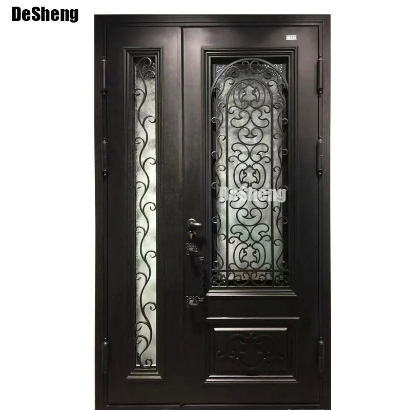 

Iron Door Wrought Main Front The Newest Low Prices Exterior Gate Luxury Single With Opening Window For House