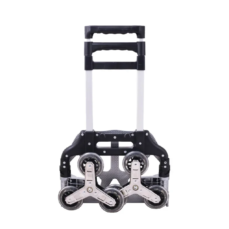 Folding Stair Climbing Trolley, Portable Trolley, Aluminum Alloy Luggage Cart, Trolley, Trailer Shopping Cart