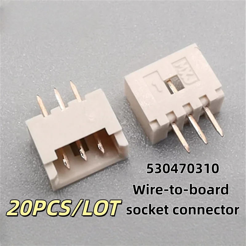 20PCS/LOT 530470310 53047-0310 0530470310 3PIN P=1.25mm Wire-to-board socket connector New and Original
