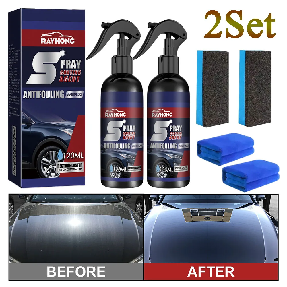 

2 компл. x 120 мл спрей для автомобильного покрытия, краска для ухода за поверхностью, обеззараживание, чистка автомобиля, ремонт автомобильной краски