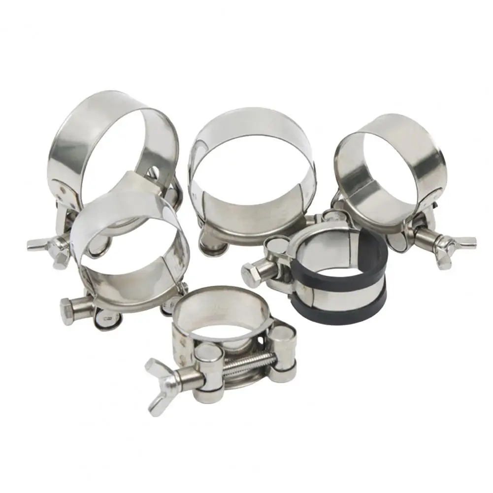 Heavy Duty Hose Clamp Stainless Steel Hose Clamp Set Adjustable Heavy Duty Metal Clips Leakproof Connectors for Automotive
