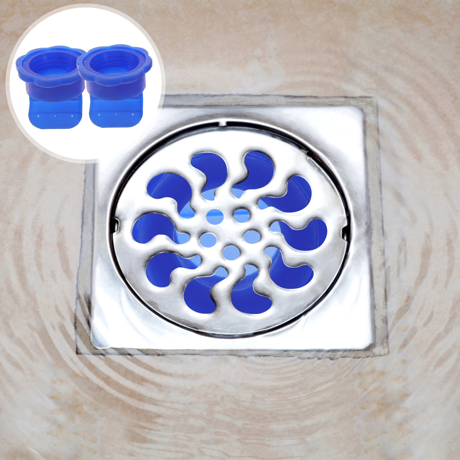 2 шт. уплотнительное кольцо для дезодоранта, сливные сердечники для пола, канализации, для дренажной раковины, синяя, для глухой ванной комнаты, защита от запаха