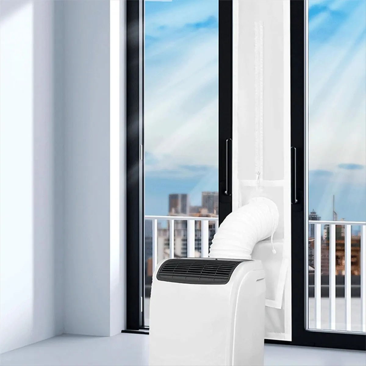 ABUA Portable AC Sliding Door Vent Kit, Sliding Door Vent Kit for Portable Air Conditioner and Tumble Dryer,About 25x232cm