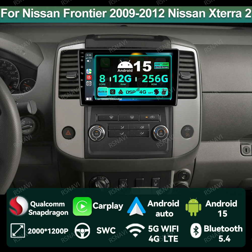 

Android 15 Car Radio For Nissan Frontier 2009-2012 Nissan Xterra 2 (N50) 2008-2015 Navigation 5G WIFI Autoradio DVD Multimedia