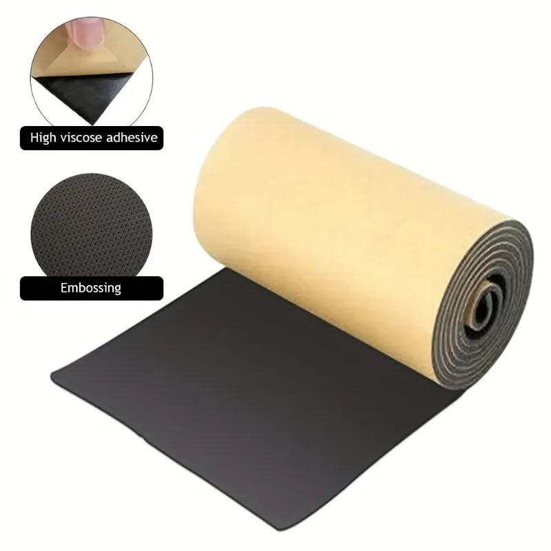 1-3Roll  Anti-collision Seal Strip Strong Adhesion EVA Black Sponge Foam Rubber Tape 4MM Thick Width 20cm Sound Insulation Strip